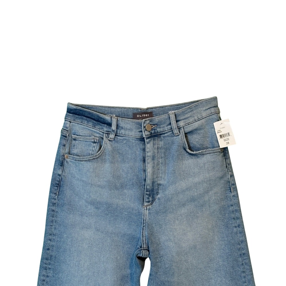 DL1961 Jeans Hepburn High Rise Wide Leg Droplet Light Wash 28 Droplet NWT - Picture 5 of 14
